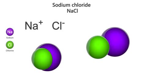 sodium chloride (nacl, salt). seamless loop.