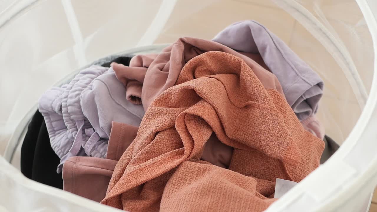 Laundry Basket Filled with Clothes