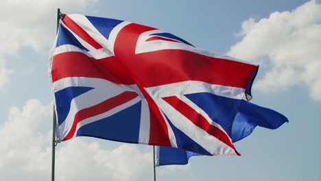 british flag and european union flag