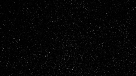 snow in space on black background