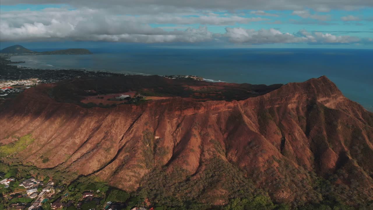 하와이 호놀룰루의 공중 드론 영상