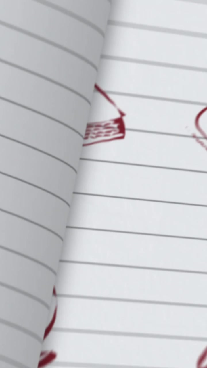 Woman with a map against school concept icons on white lined paper