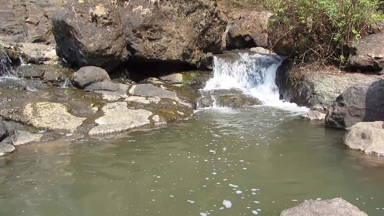 The river flow on the Bibijilan Waterfall