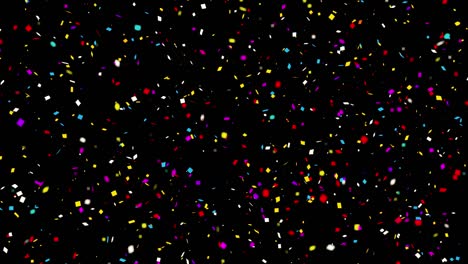 colorful confetti particles explosions falling animation