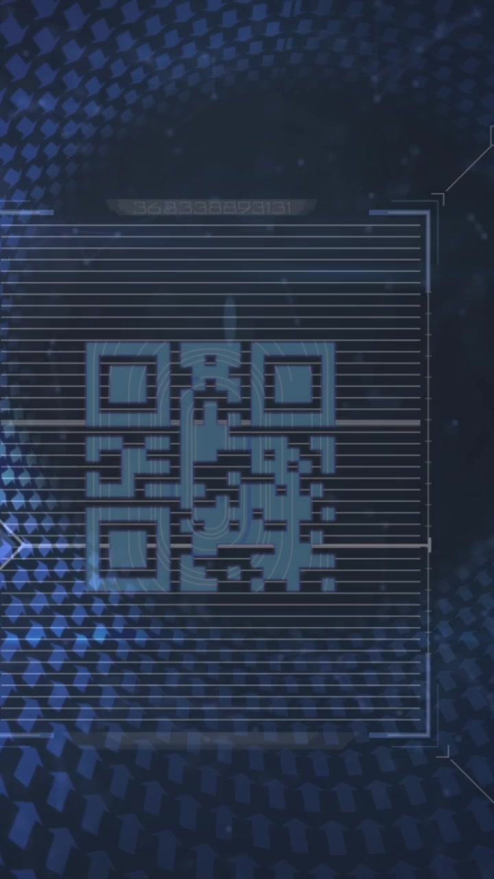 Animation of qr code over rows of arrows