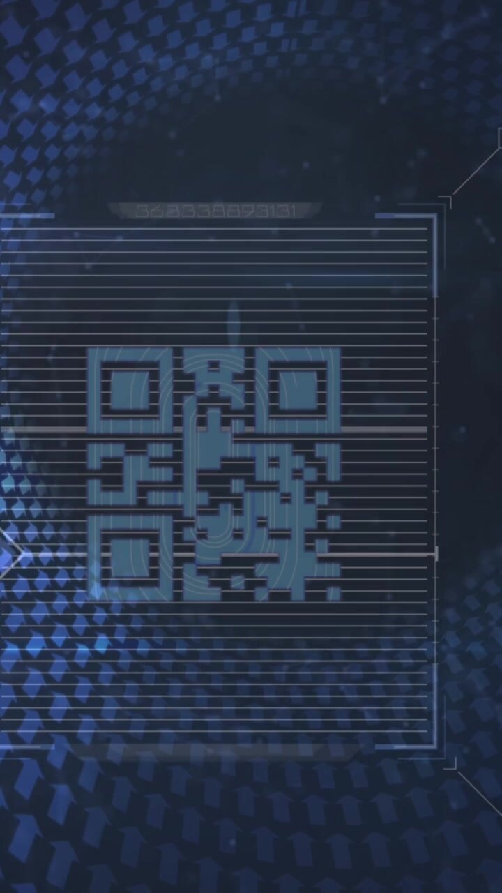 Animation of qr code over rows of arrows