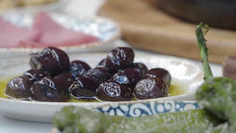 black olives in a small dish