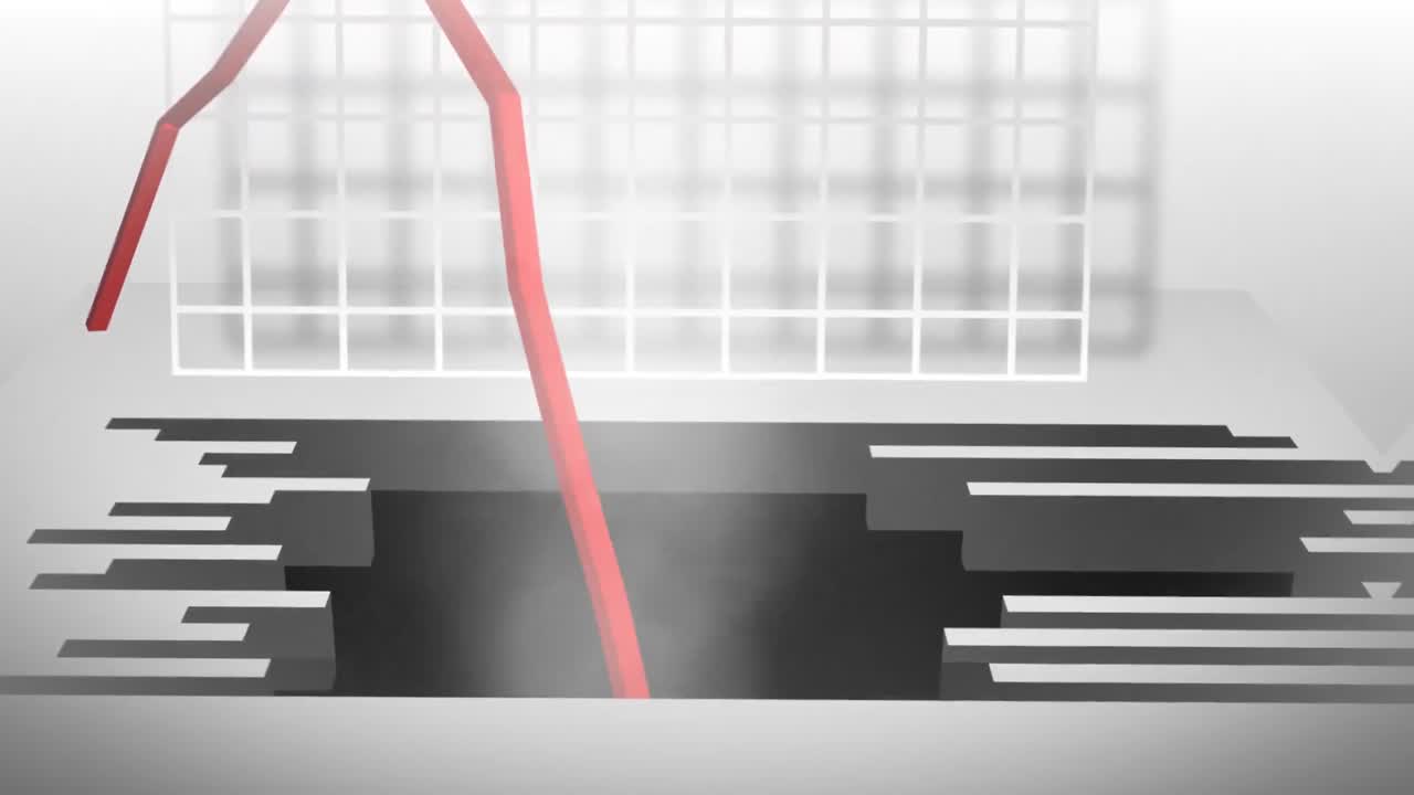 침체를 보여주는 하향 그래프