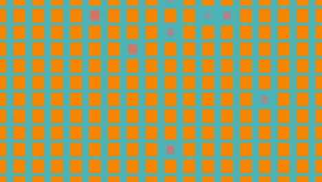 coral colored squares blinking on blue background