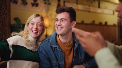 friends enjoying time together in a restaurant