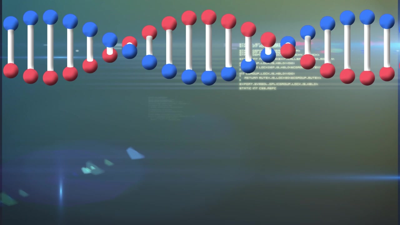 Animation of dna strand over data processing