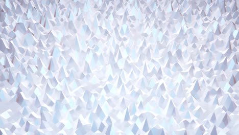stylish white creative abstract low poly background in 4k. abstract waves move on glossy surface in loop. smooth soft seamless animation. simple minimalistic geometric bg.