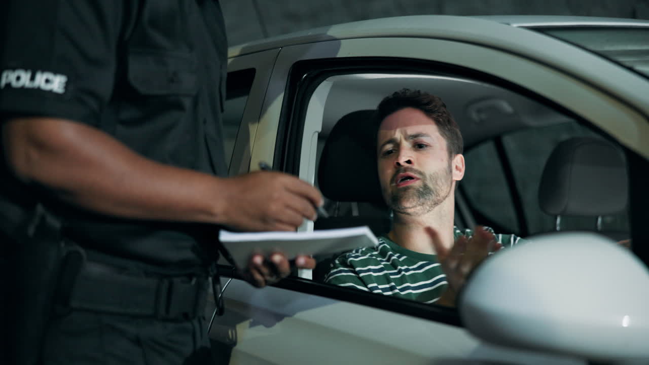 Police Officer Conducting Traffic Stop