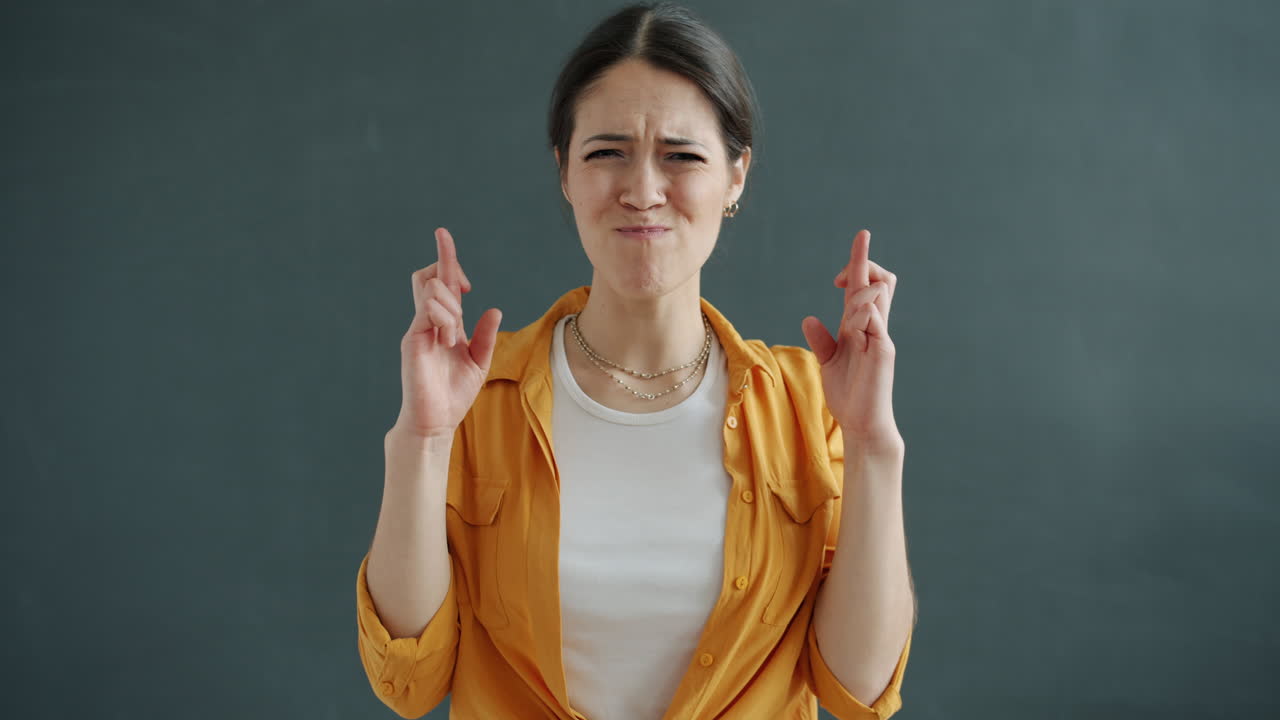 Woman hoping and praying