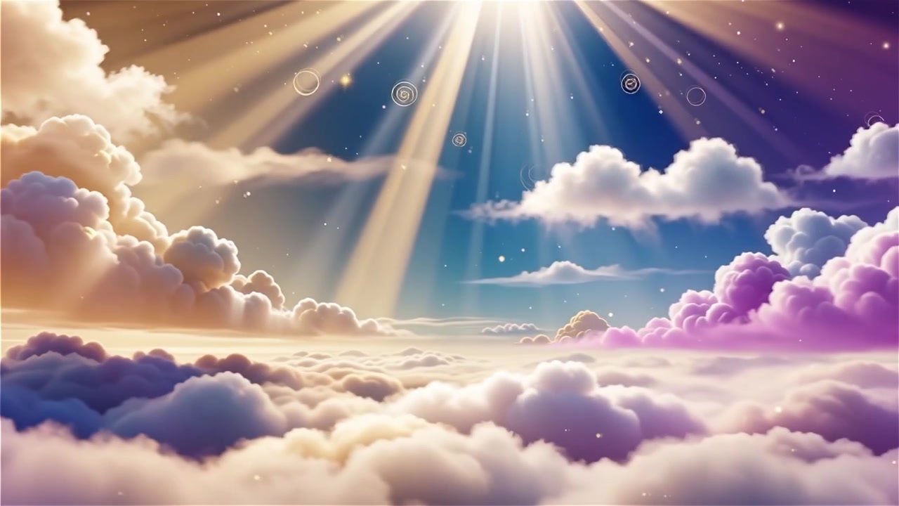 Christian Heavenly Light Worship Background