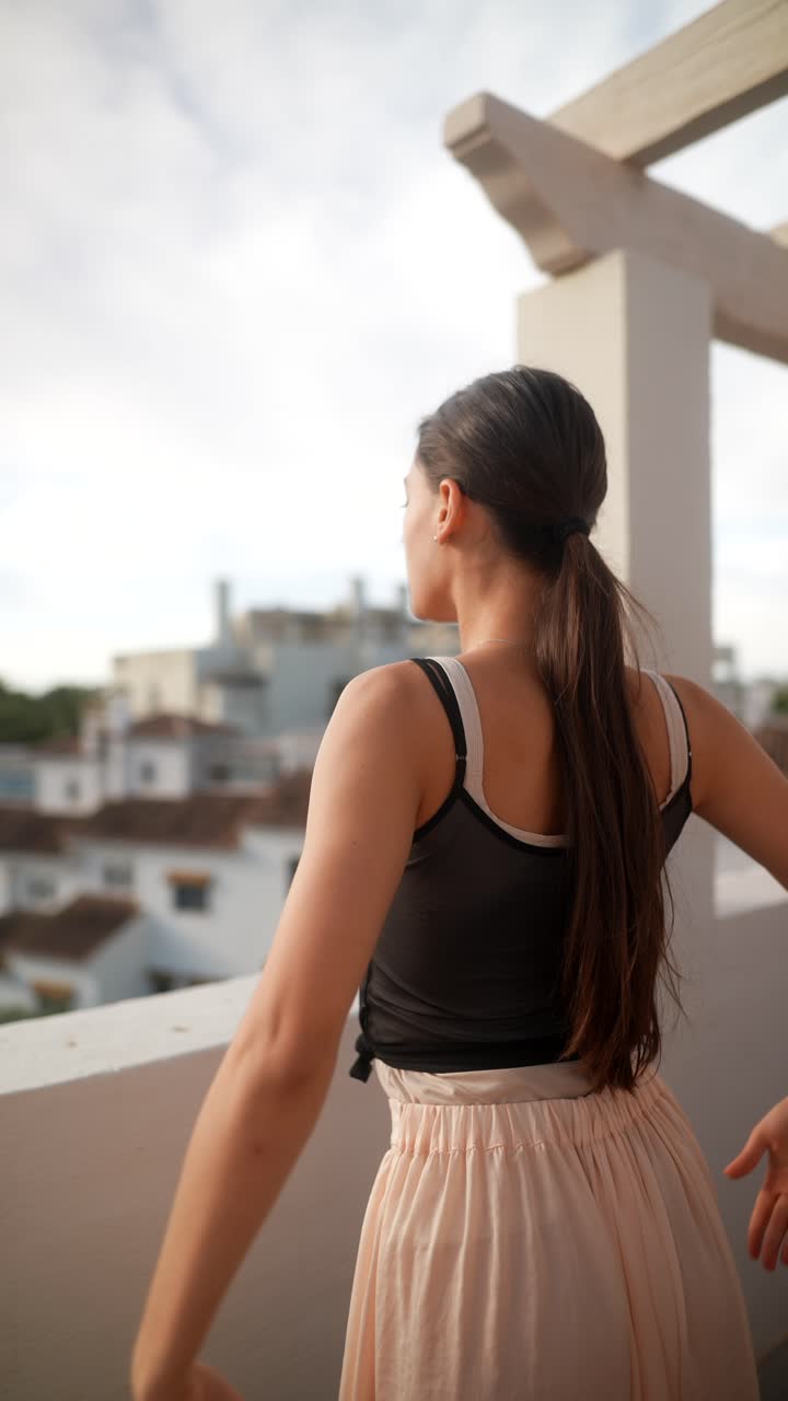 bailarina de ballet en el techo