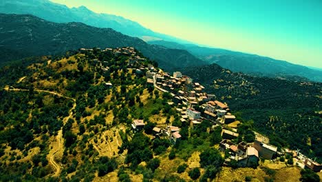 a berber village at the top of the mountain in tizi ouezou algeria