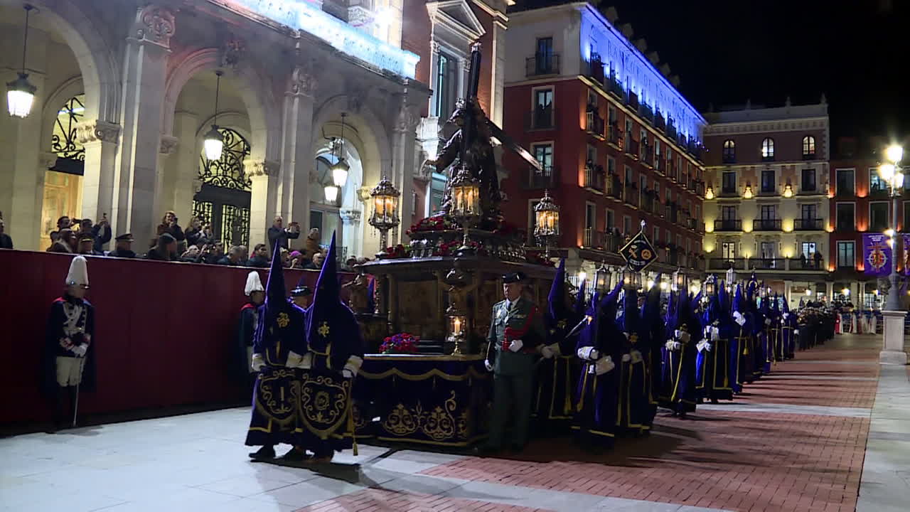 Religious Procession at Night in Spain