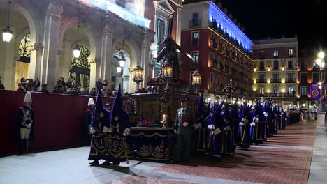 Religious Procession at Night in Spain