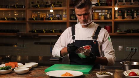 chef preparing a dish