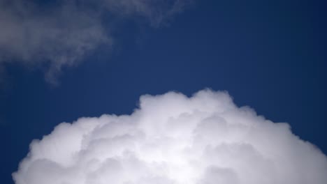 White-Clouds-Against-Blue-Sky,-Close-Up-Static