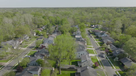 aerial over nice neighborhood in st