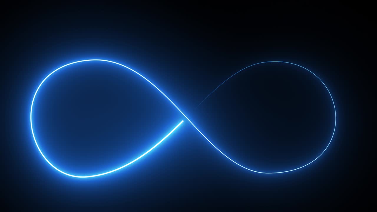 루프 라인 블루 디자인 4k 레이저 쇼