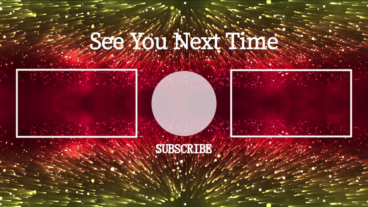 환상적인 라이트 엔드 카드 엔딩 스크린 모션 그래픽