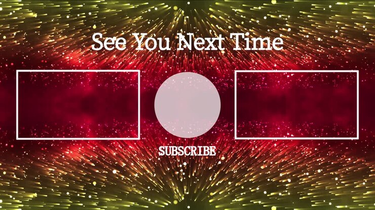 Fantastic light end card ending screen motion graphics