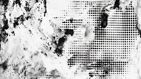 grunge video background with a top-down camera angle, featuring a textured black and white halftone