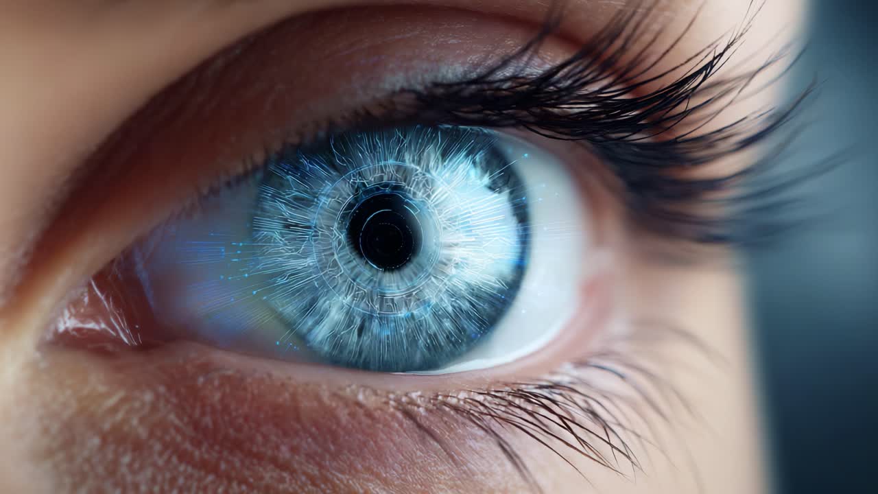 A Close-Up of a Human Eye: Captivating Details of the Iris and Eyelashes Showcased in Stunning Clarity with Vivid Colors and Textures Throughout the Frames