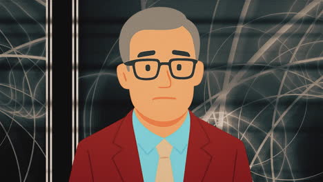 man in a suit looking concerned