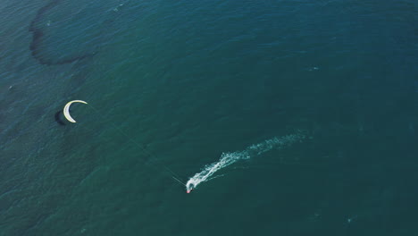 kiteboarding in the ocean