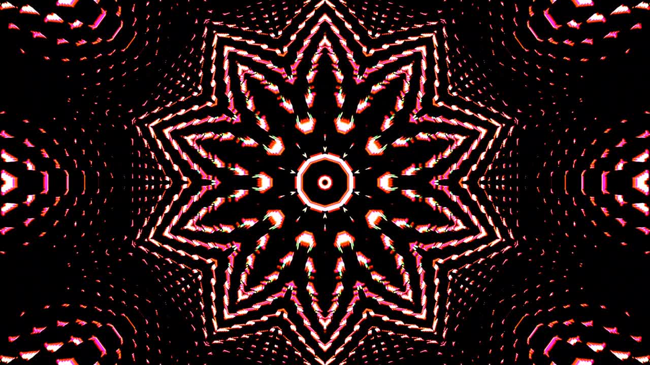 shining bright lines set wave motion, colorful, on black background