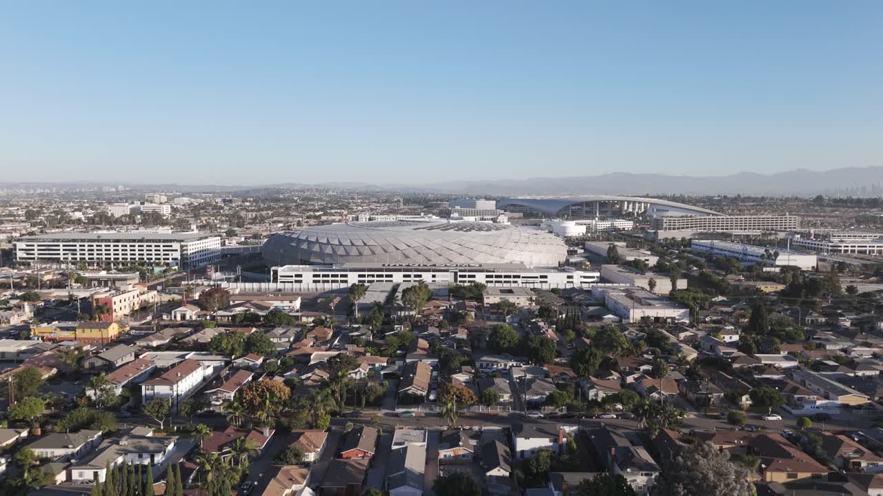 Aerial View of Intuit Dome, Los Angeles Clippers' New Arena