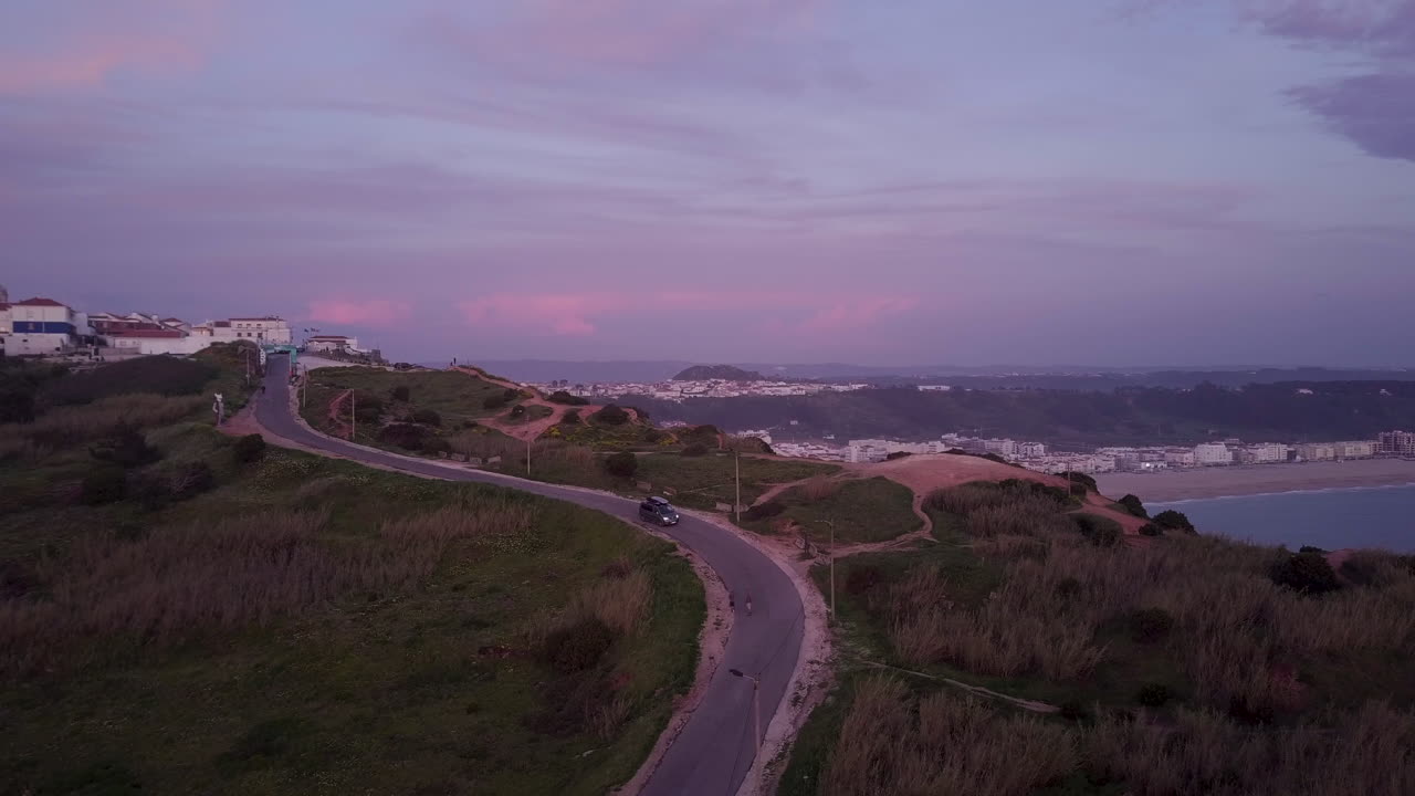 Coastal Road at Sunset, Portugal