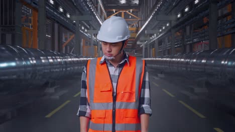 stressed industrial worker