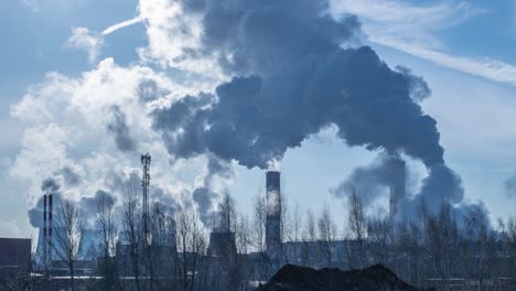 industrial factory pipes with smoke in moscow. russia