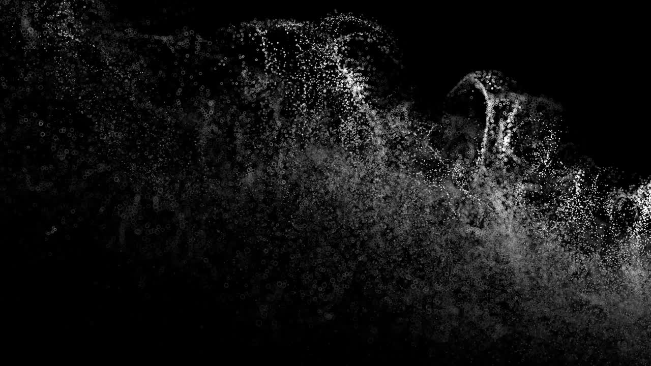 추상적인 입자가 화면 아래에서 위로 이동합니다.