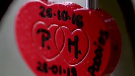 Padlock-on-Italy-Bridge-Symbolizing-Eternal-Lasting-Love---Panning-Down-Reveal