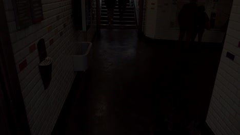 dark scary stairway into the depths of darkness.