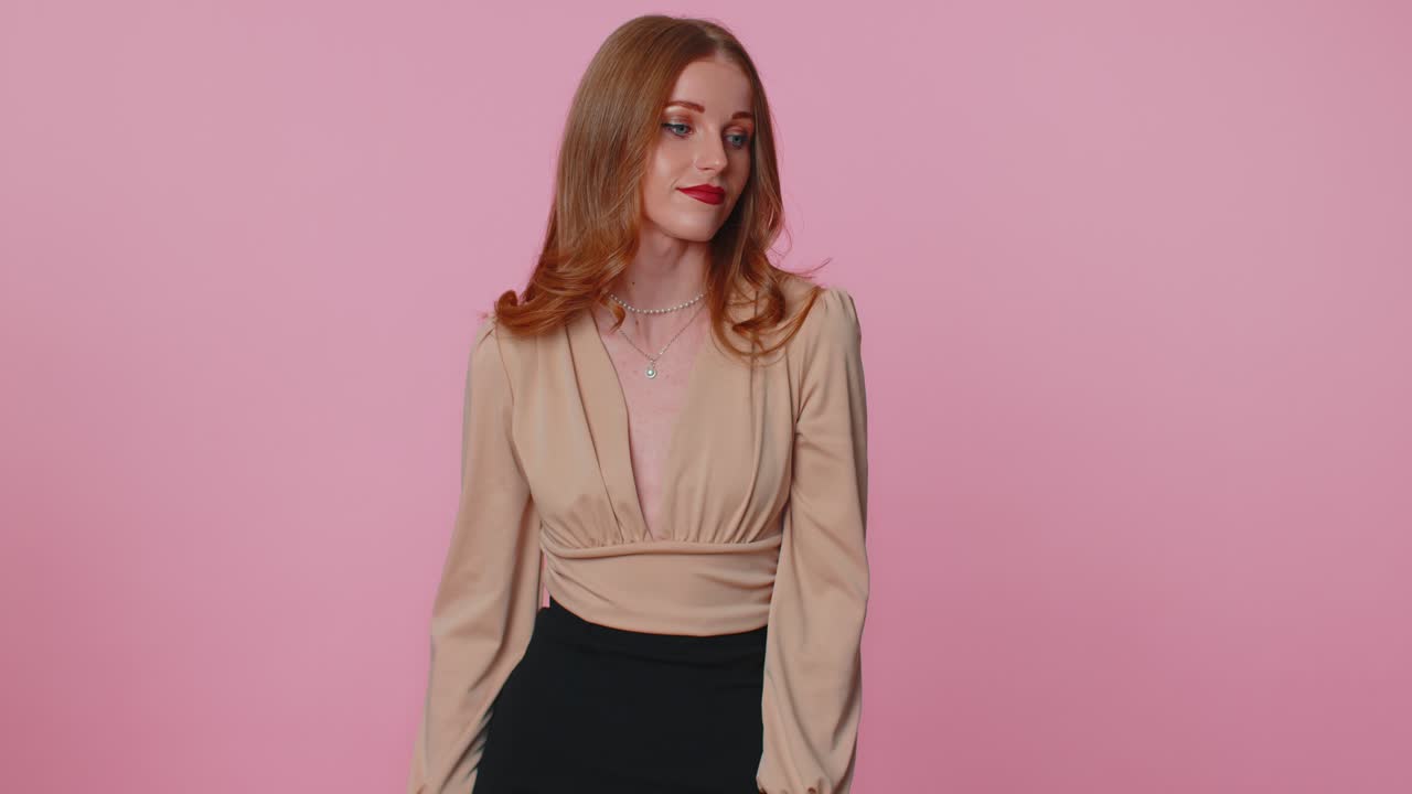 Sincere adult brunette girl alone loses becoming surprised sudden lottery results bad fortune loss