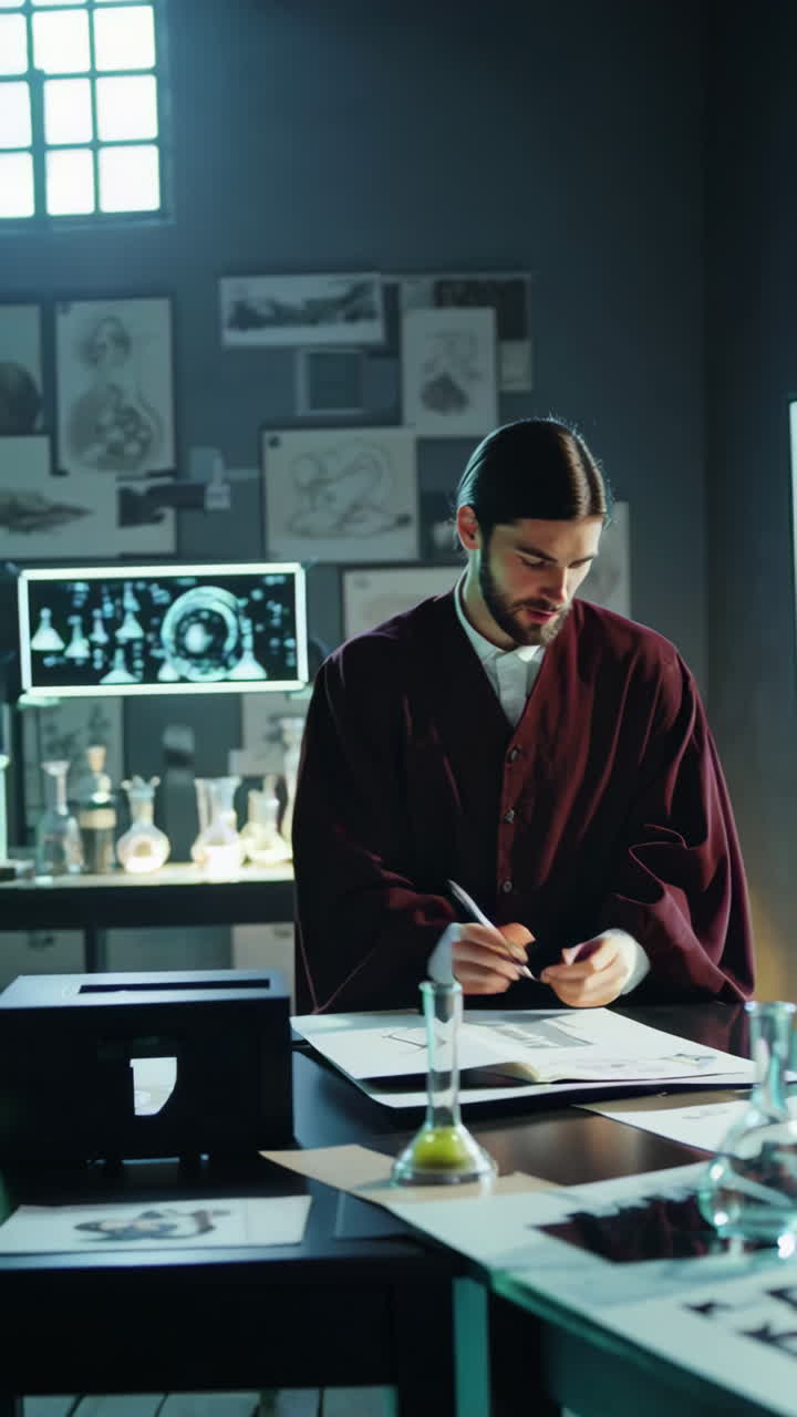 Vintage Scientists in a Laboratory