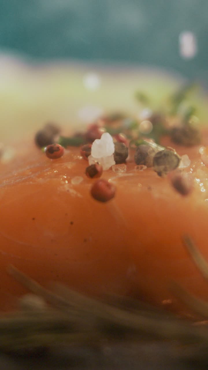 Delicious Close-up of Seasoned Salmon