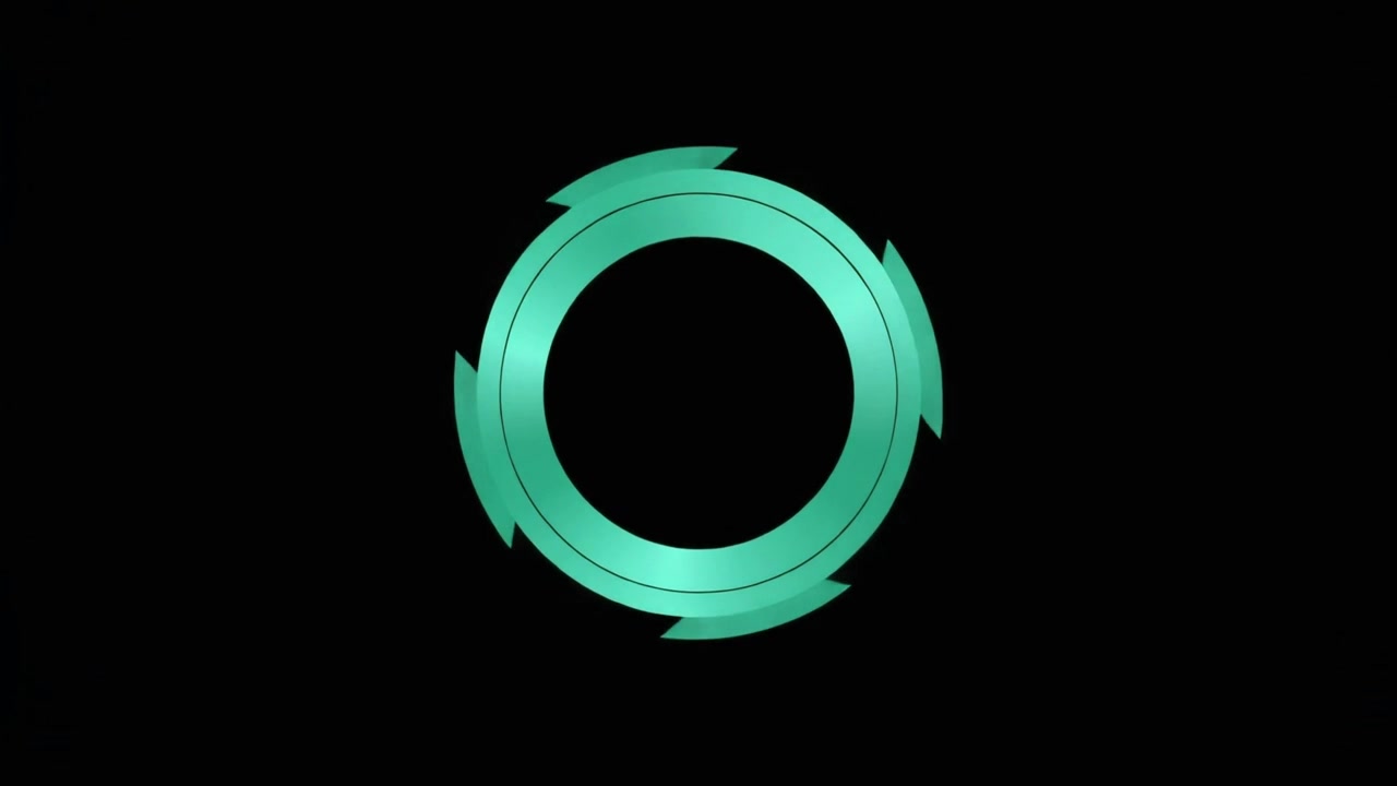 Abstract Teal Circular Motion Graphic Animation