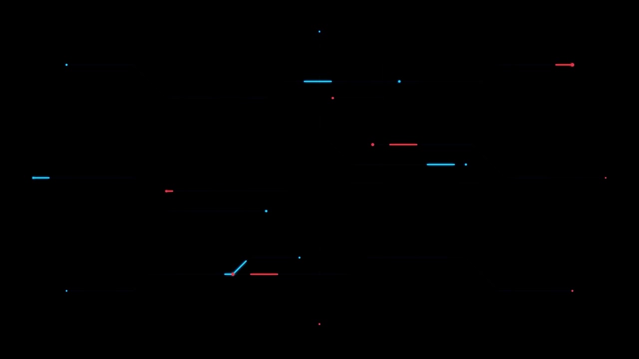 Abstract Digital Network Animation with Moving Dots and Lines