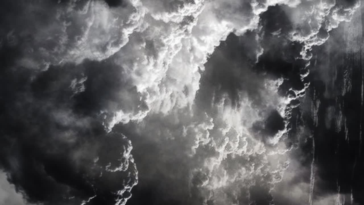 tormentas de 4k, nubes cumulonimbus moviéndose sobre el cielo