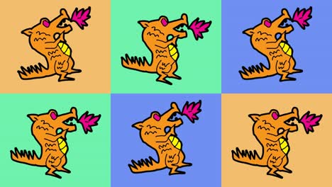 kids drawing pop art seamless background with theme of dragon