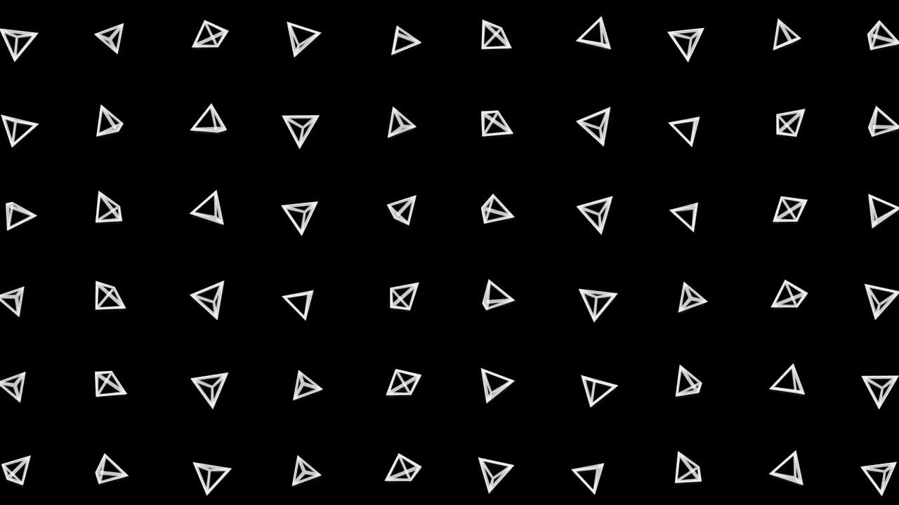 patrón de pirámide geométrica. baile de pirámides. animación de bucle de símbolo de negocio. diseño de red de negocios.