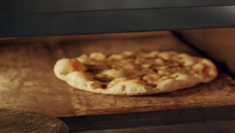 Baking-Italian-pizza-in-oven